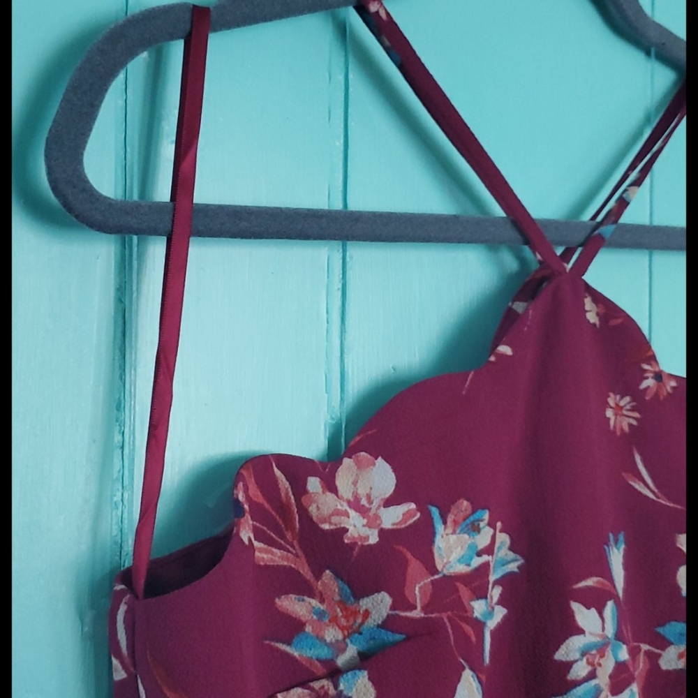 Monteau Floral Scalloped Chest Dress - Picture 4 of 14